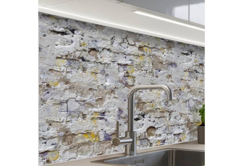 KitchenYeah Küchenrückwand selbstklebend Ziegel - Wand - Farbe, (1-tlg), Spritzschutz, Küche, Rückwand, Küchenwand, Küchenfront, 80x60 cm von KitchenYeah