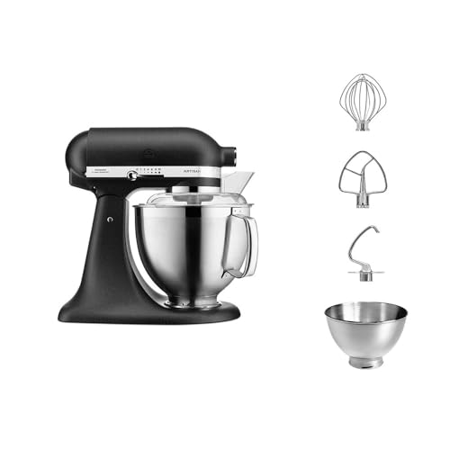 KitchenAid ARTISAN 4,8 L Küchenmaschine mit kippbarem Motorkopf 5KSM185PS (Gusseisen Schwarz) von KitchenAid