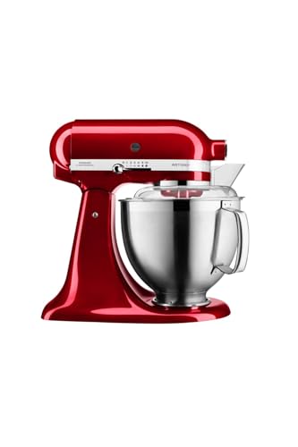 KitchenAid Küchenmaschine I Artisan I Kippbarem Food Processor I Teigknetmaschine mit 2 Schüsseln und 3 Zubehör aus Edelstahl | 4.8 L | Liebesapfel Rot von KitchenAid