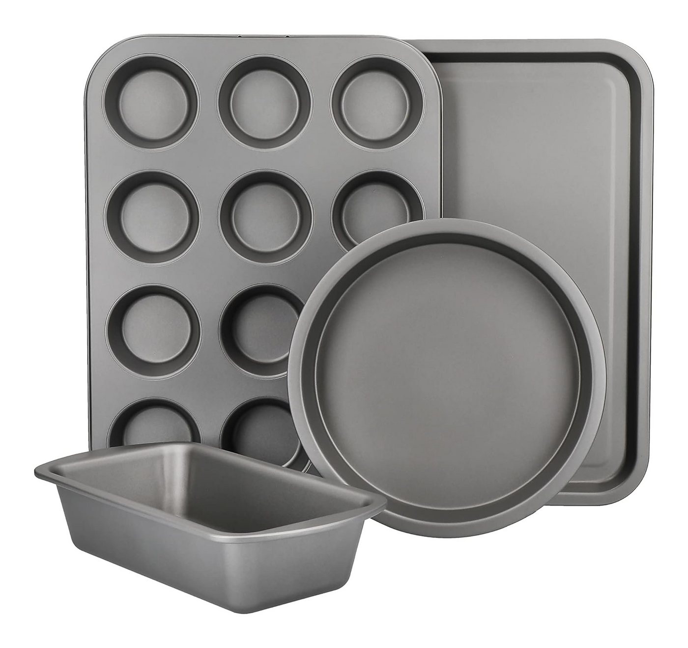 Kitchencraft Backform Backformen-Set 4-tlg Backblech beschichtet KitchenCraft KCBAKESET4PC von Kitchencraft