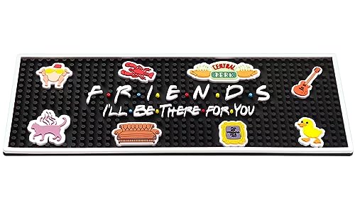 Friends TV Show Merchandise Bar-Matte, 39 x 16 cm, Gummi-Kaffeebar-Auslaufmatten für Arbeitsplatte, Freunde, TV-Show, Barzubehör, Geschenk, Freunde, klassisches Design, Bar-Matte für Hausbar, von Kitcheneedy