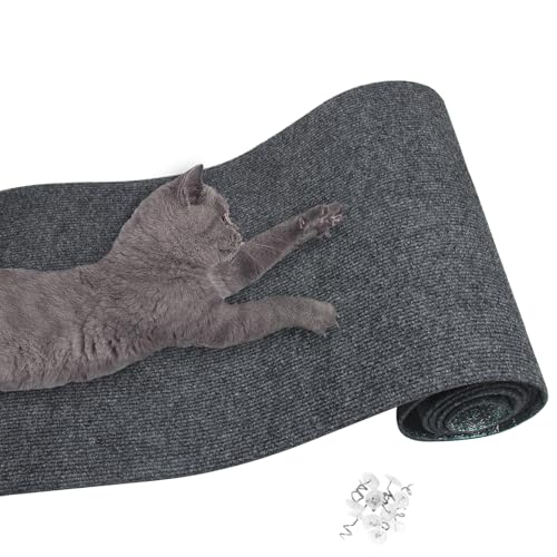 Kitchnexus Selbstklebend Kratzmatte Katze 200x40cm Kratzteppich Kratzschutz Teppich für Bett and Sofa von Kitchnexus