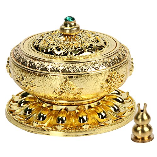 Kitchnexus Weihrauchbehälter Mit Räucherstäbchenhalter Tibetisches Handwerk 10 * 8 cm von Kitchnexus