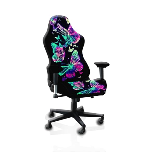 Kitegrese Gaming-Stuhlbezug, Schonbezug, Stretch-Sitzbezug für Gaming-Stuhl mit Armlehnenbezügen, universeller Drehstuhlbezug, Büro-Computerstuhlschutz(2) von Kitegrese
