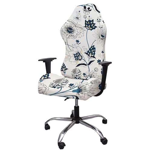 Kitegrese Gaming-Stuhlbezug, Stretch-Bürostuhlbezug, staubdicht, rutschfest, mit Reißverschluss, für Bürodrehstuhl-Sessel(B) von Kitegrese