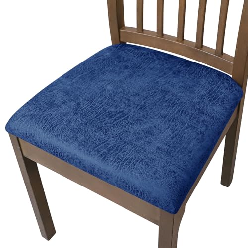 Kitegrese Sitzbezüge für Esszimmerstühle, Stretch-Stuhlsitzbezüge, abnehmbare, waschbare Stuhlsitzschutzkissen-Schonbezüge, für das Küchenbüro(Classic Blue) von Kitegrese