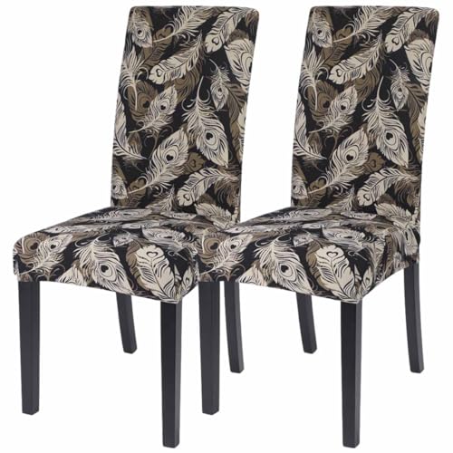 Kitegrese Stretch-Stuhlhussen für Esszimmerstühle, Stuhlschutz mit universeller Passform für den Schutz von Wohndekorationsmöbeln, waschbar und staubdicht(C,2) von Kitegrese