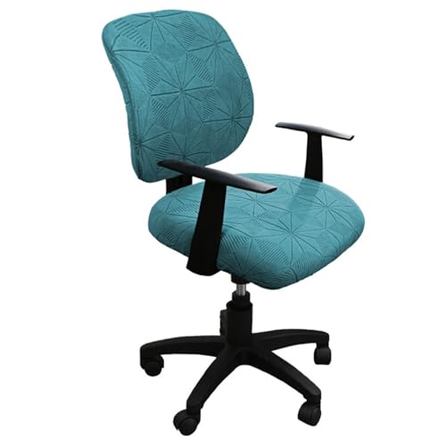 Kitegrese Stuhlhussen-Set für Computer-Bürostühle, universeller, dehnbarer Schutzbezug für Schreibtischstühle für Chef-Drehstühle(Dark Green) von Kitegrese