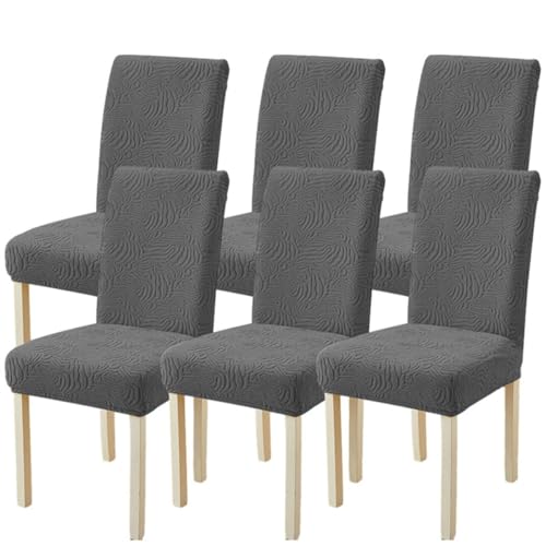 Kitegrese Stuhlhussen für Esszimmerstühle, elastische, abnehmbare und waschbare Stuhlschutzbezüge für das Bankett im Esszimmer(B,6) von Kitegrese