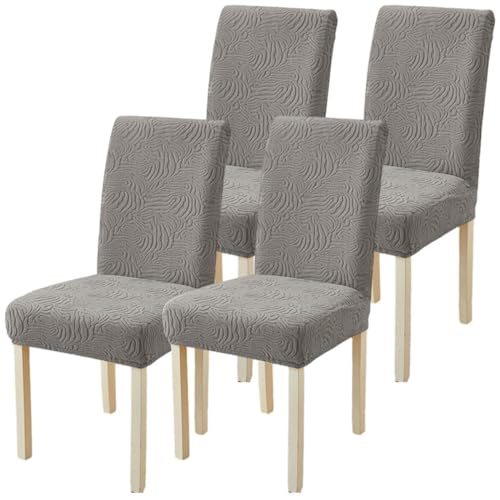 Kitegrese Stuhlhussen für Esszimmerstühle, elastische, abnehmbare und waschbare Stuhlschutzbezüge für das Bankett im Esszimmer(C,4) von Kitegrese