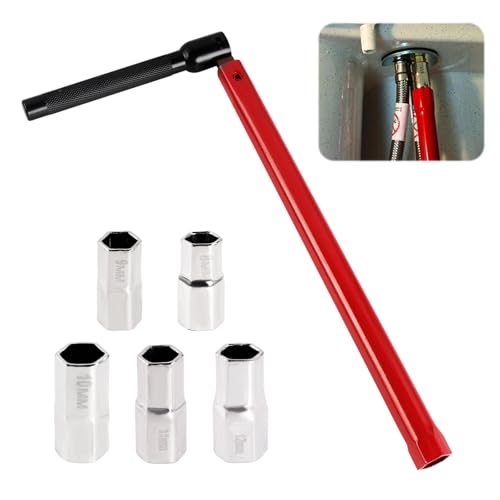 Kitnelw Standhahnmutterschlüssel Set Standhahnschlüssel Wasserhahn Montagewerkzeug 8–12 MM Standhahn-Mutternschlüssel-Satz für Waschbeckenarmatur Sanitärinstallationen von Kitnelw