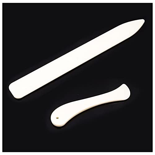 2Pcs Papier Bonefolder Falzbein Knochen Ordner Papier Knochen Buchbinderei Falten Rillwerkzeug,Aus Knochen präzisen Falten von Papier oder leichtem Karton und zur Lederverarbeitung von Kitnish