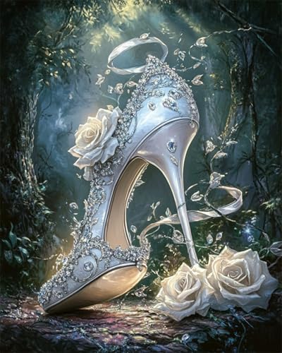 Kitquiver DIY 5D Diamond Painting Bilder Fantasieschuhe Und Rosen Diamant-Kunst-Set,Rund,Mit Vollbohrer,Kristall-Zeichnung,Diamanten-Stickerei Für Die Wanddekoration Zu Hause 40x50cm Kitquiver DIY 5D Diamond Painting Bilder Fantasieschuhe Und Rosen Diamant-Kunst-Set,Rund,Mit Vollbohrer,Kristall-Zeichnung,Diamanten-Stickerei Für Die Wanddekoration Zu Hause 40x50cm von Kitquiver