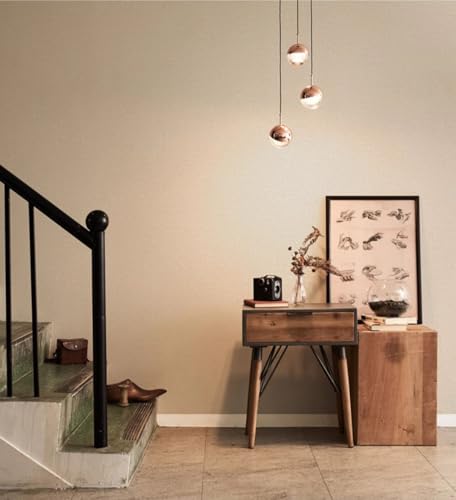 Kitquiver Flachsgelb Wall Paper Leinenstrukturvliestapete Für Schlafzimmer，Wohnzimmer 0.53x10m von Kitquiver