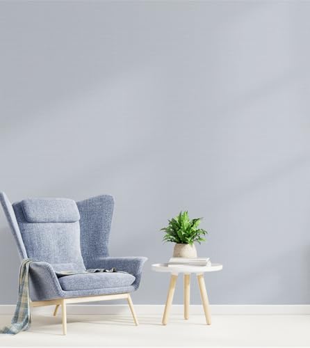 Kitquiver Grau Vliestapete Einfarbige Verdickungminimalistisch Für Schlafzimmer，Wohnzimmer，Hintergrund，Flur，Lounge 0.53x10m von Kitquiver