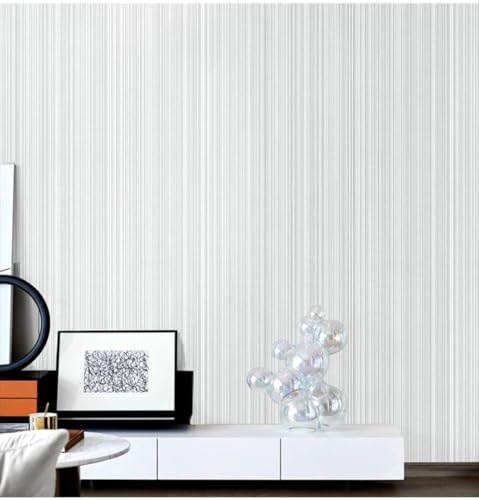 Kitquiver Grau Wall Paper Einfache Vertikale Streifenvliestapete Für Schlafzimmer,Wohnzimmer 0.53x10m Kitquiver Grau Wall Paper Einfache Vertikale Streifenvliestapete Für Schlafzimmer,Wohnzimmer 0.53x10m von Kitquiver