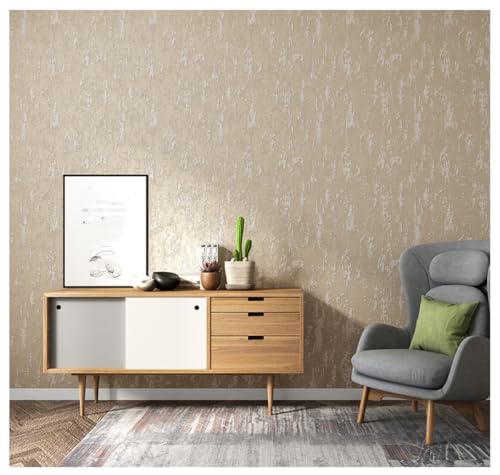 Kitquiver Khaki Wall Paper 3D-Melierte Texturvliestapete Für Schlafzimmer，Wohnzimmer，Verschiedene Räume 0.53x10m von Kitquiver