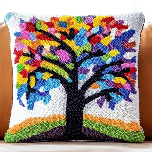 Kitquiver Landschaft Knüpfen Set Erwachsene Bunter Blumenbaum Diy-Knüpfhäkel-Sets,Bedruckte Kissen,Häkelgarn,Häkelnadel Und Knüpfset,Kissenbezug,Teppich,Heimdekoration 17x17in Kitquiver Landschaft Knüpfen Set Erwachsene Bunter Blumenbaum Diy-Knüpfhäkel-Sets,Bedruckte Kissen,Häkelgarn,Häkelnadel Und Knüpfset,Kissenbezug,Teppich,Heimdekoration 17x17in von Kitquiver
