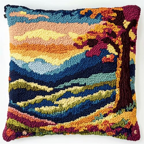 Kitquiver Landschaft Knüpfhaken Set Kissen Cartoon-Berge Diy-Knüpfhäkel-Set,Heimdekoration,Bestickte Kissen-Sets,Stickset Für Anfänger 17x17in Kitquiver Landschaft Knüpfhaken Set Kissen Cartoon-Berge Diy-Knüpfhäkel-Set,Heimdekoration,Bestickte Kissen-Sets,Stickset Für Anfänger 17x17in von Kitquiver