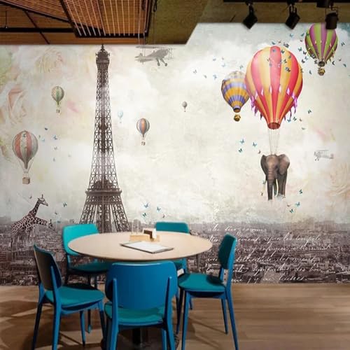 Kitquiver Tapete 3D Effekt 3D Retro-Heißluftballon-Stadtlandschaft Tapete,Wandbild,Selbstklebend,Markttapete 300x210cm Kitquiver Tapete 3D Effekt 3D Retro-Heißluftballon-Stadtlandschaft Tapete,Wandbild,Selbstklebend,Markttapete 300x210cm von Kitquiver