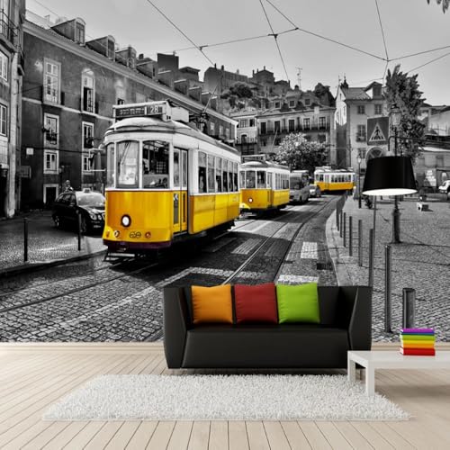 Kitquiver Tapete 3D Effekt 3D Stadtstraßenlandschaft 3D-Wandbild，Büro，Wohnzimmer，Heimdekoration，Tapete，Restaurant，Schlafzimmer 300x210cm von Kitquiver