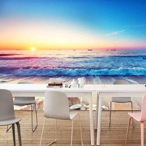 Kitquiver Wall Painting 3D Sonnenuntergang Am Strand Wandbild,3D-Effekt,Dekorationstapete,Wohnzimmer 350x245cm Kitquiver Wall Painting 3D Sonnenuntergang Am Strand Wandbild,3D-Effekt,Dekorationstapete,Wohnzimmer 350x245cm von Kitquiver