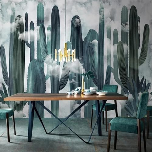 Kitquiver Wandbilder 3D Kakteen Abnehmbares Wandposter，Hintergrund，Dekorative Kunst Für Wohnzimmer，Schlafzimmer 400x280cm von Kitquiver