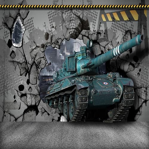 Tapete 3D Effekt 3D Retro-Panzer 3D-Fototapete,Wandbild Für Hochzeitszimmer,Heimdekoration 300x210cm Tapete 3D Effekt 3D Retro-Panzer 3D-Fototapete,Wandbild Für Hochzeitszimmer,Heimdekoration 300x210cm von Kitquiver