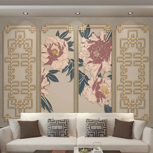 Wall Painting 3D Rosa Pfingstrosenblüten Tapete,Wandbild,Fototapeten,3D-Hintergrund,Wohnzimmer,Wanddekoration Für Schlafzimmer 350x245cm Wall Painting 3D Rosa Pfingstrosenblüten Tapete,Wandbild,Fototapeten,3D-Hintergrund,Wohnzimmer,Wanddekoration Für Schlafzimmer 350x245cm von Kitquiver