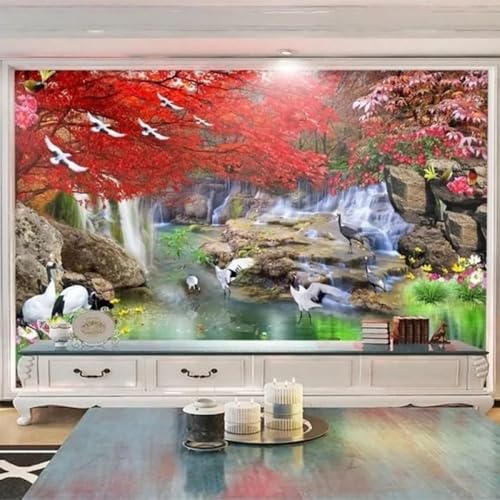 Wall Painting 3D Wasserfall-See-Landschaft 3D-Fototapete,Wandbild Für Hochzeitszimmer,Heimdekoration 350x245cm Wall Painting 3D Wasserfall-See-Landschaft 3D-Fototapete,Wandbild Für Hochzeitszimmer,Heimdekoration 350x245cm von Kitquiver
