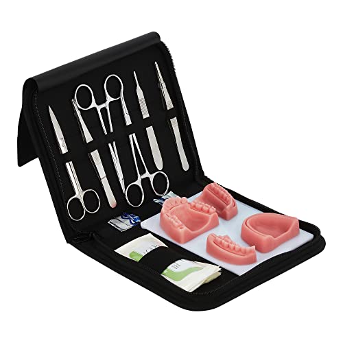 Zahnmedizinisches Wundnaht-Kit | Komplettes Wundnaht-Kit Inklusive 4 Wundnaht-Polster | Zahnarzt-Geschenke | 6 Qualitäts-Wundnaht Zahnwerkzeuge | Wundnaht-Praxis | Perfektes Wundnaht-Material von Kits of Medicine