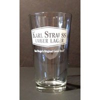 Vintage Karl Strauss Bernstein Lager-San Diego Original Lokales Bier Trinkglas von KitschyCollection