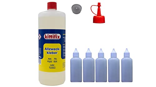 Kittifix Allzweckkleber 900g + 5 leere Flaschen 80ml von Kittifix