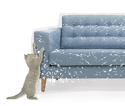 Plastic Couch Cover for Pets Cat Scratching Protector Clawing Deterrent Heavy Duty Water Resistant Thick Clear Vinyl Sofa Slipover for Moving and Long Term Storage von Kitty Cat Protector