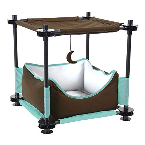 Kitty City Claw Indoor and Outdoor Mega Kit Katzenmöbel, Katzenschläfer, Outdoor Kennel, 17.8x17.8x17.2 Inch (Pack of 1) von Kitty City