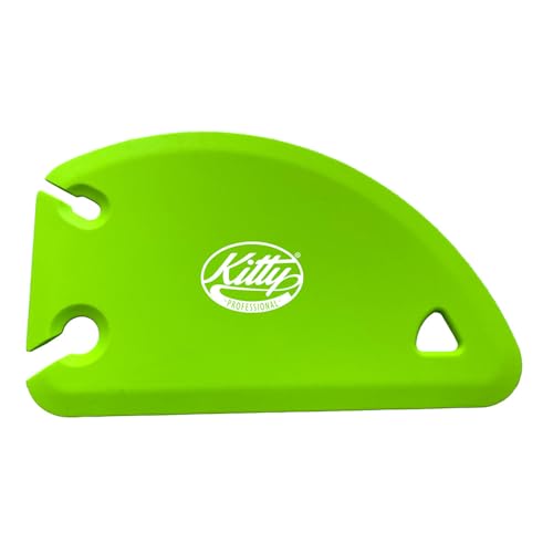 Kitty Professional 3 in 1 Profi-Teigkarte mit Abziehschlitzen zum Abstreifen, Portionieren, Rührelemente & Arbeitsfläche Reinigen aus 18/10 Edelstahl und BPA-frei Silikon (limette) von Kitty Professional
