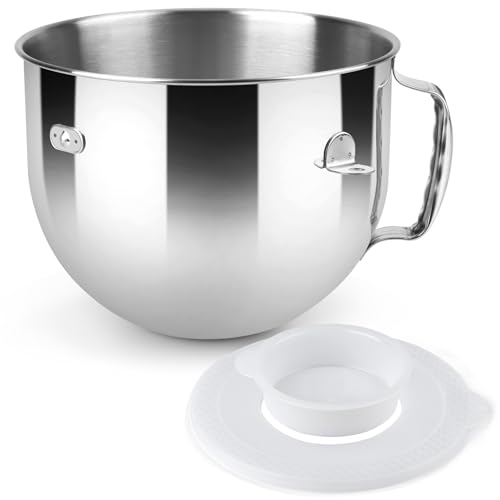 Edelstahl Lift Schüssel Kompatibel mit Kitchenaid 7 qt. Rührschüssel mit ergonomischem Griff und Deckel Edelstahl Lift Schüssel Kompatibel mit Kitchenaid 7 qt. Rührschüssel mit ergonomischem Griff und Deckel von Kitwanda
