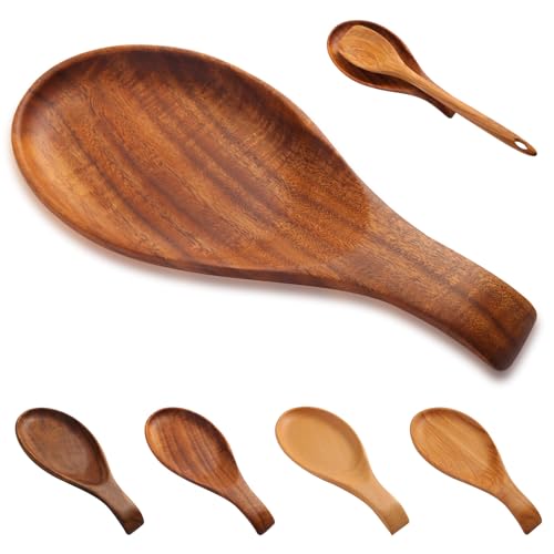 Löffelablage aus Akazie für die Küche, Kochlöffelablage, Holz Löffelablage,glatter Holzlöffelhalter für Herd, perfekter Halter für Spatel, Löffel, Zange und mehr(Akazienholz, L) von Kityemo