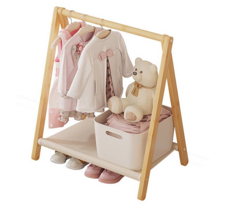 Kityhome Kleiderständer Faltbare bambusbügel, gerüst und ständer, gelb, (klappbare Kleiderständer*1), klappbare von Kityhome