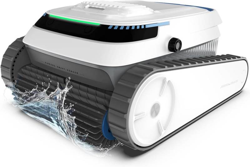 Kityhome Poolroboter Automatischer Poolreiniger, kabellos, 120 Min Laufzeit, 4L Behälter, (Effiziente 3-Motoren-Reinigung mit Doppelbürsten, 120 Min. Laufzeit & großer 4L-Schmutzbehälter), für jede Poolform geeignet von Kityhome