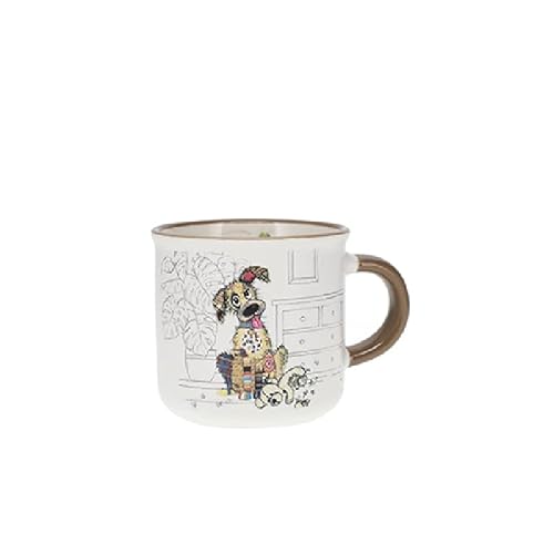 KIUB Mini-Tasse für Espresso mit Tieren, Motiv Hund – Höhe 6,5 cm – feines Porzellan von KIUB
