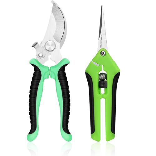 Baumschere,Garten Schere,Rosenschere Bypass Pflanzenschere,Bonsaiwerkzeug,2PC Rebschere Astschere Ergonomische Garten-Pflanzen-Blumenschere für Saubere Präzise Schnitte Komfortabel Hand Baumschere,Garten Schere,Rosenschere Bypass Pflanzenschere,Bonsaiwerkzeug,2PC Rebschere Astschere Ergonomische Garten-Pflanzen-Blumenschere für Saubere Präzise Schnitte Komfortabel Hand von Kiuiom