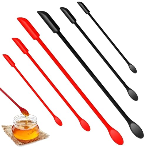 Dough Scraper,Small Silicone Dough Spatula Set,Mini Silikonspatel,Flaschen Spatel,6PC Dishwasher Safe for Cooking,Baking,Cake Decorating Schönheit Und Küche Wiederverwendbar Verschiedene Größen von Kiuiom