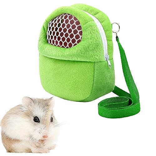 Haustier Tragetasche Hamster,Haustier Tragetasche Hamster Lüftung Atmungsaktiv,Transporttasche Hamster Igel,Kaninchen Tasche Hamster Ratten Für Kleine Haustiere Igel Hamster Eichhörnchen (Grün) von Kiuiom