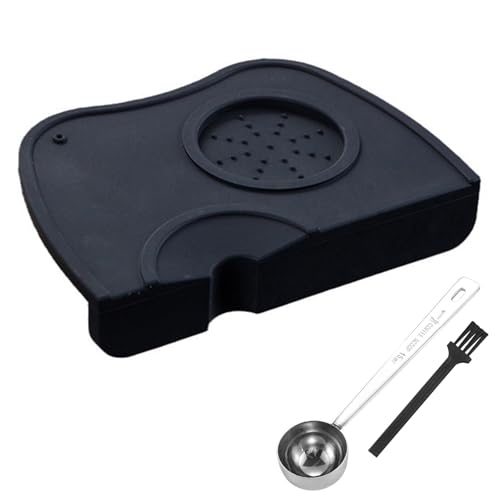 Kaffee Tamper Matte Anti-Rutsch,Kaffee Tampermatte,Kaffee Stampfmatte Espresso Tampermatte Espresso Tampermatte Mit Reinigungsbürste Coffee Tamper Holder Pad für Barista-Tool Home Kitchen Bar Cafe von Kiuiom