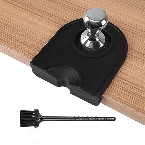 Kaffee Tampermatte,Kaffee Tamper Matte Anti-Rutsch,Kaffee Stampfmatte Espresso Tampermatte Espresso Tampermatte Mit Reinigungsbürste Coffee Tamper Holder Pad für Barista-Tool Home Kitchen Bar Cafe von Kiuiom