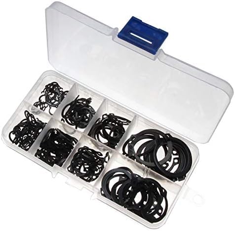 Sicherungsring C-Clip,Sicherungsringe Sprengring,Intern Sicherungsring,160PCS C-Clips Sicherungs Sicherungsring Sortiment Sicherungsscheiben für Wellen C-Clip Externe Befestigung von Kiuiom