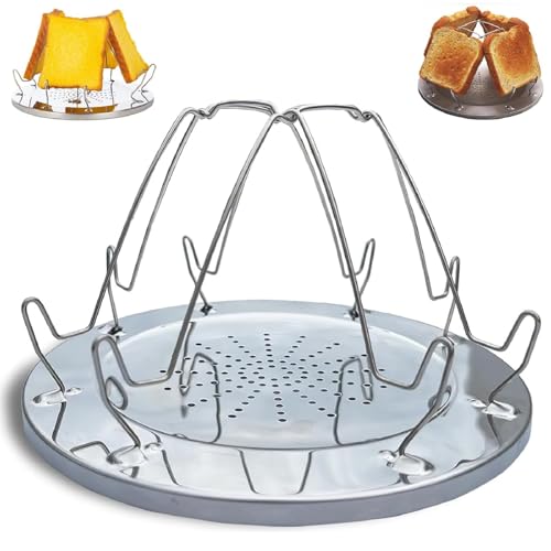 Toaster Camping Zubehör,Toast Regal,Camping Zubehör Wohnwagen,Camping Toast Racks Faltbarem,Mini Gasherd Toaster für Gasherd Outdoor Familientreffen Picknick Reisen Wohnmobile von Kiuiom