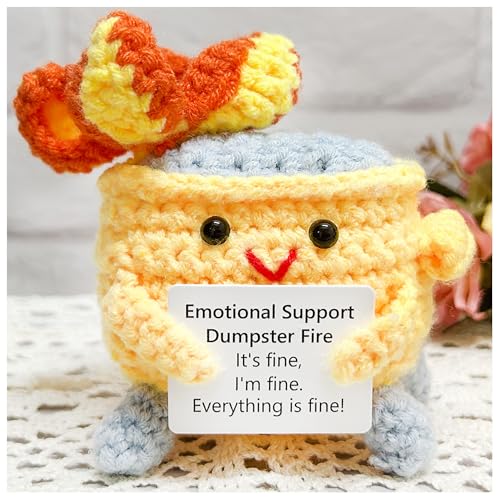 Häkel-Mülleimer mit emotionaler Unterstützung, brennender Mülleimer, umweltfreundliches Geschenk, Schreibtischdekoration, lustiges Heimdekoration, Geschenk für Freunde, Stressabbau-Geschenk, Geschenk Häkel-Mülleimer mit emotionaler Unterstützung, brennender Mülleimer, umweltfreundliches Geschenk, Schreibtischdekoration, lustiges Heimdekoration, Geschenk für Freunde, Stressabbau-Geschenk, Geschenk von KivTovMo