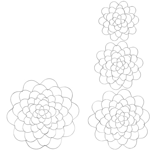 Kivvlbzeq Blumenarrangement-Halter, 4-Teiliges Draht-Blumenarrangement-Werkzeug, Blumeneinsatz-Deckel Aus Edelstahl, Wiederverwendbarer Blumengitter-Arrangement von Kivvlbzeq
